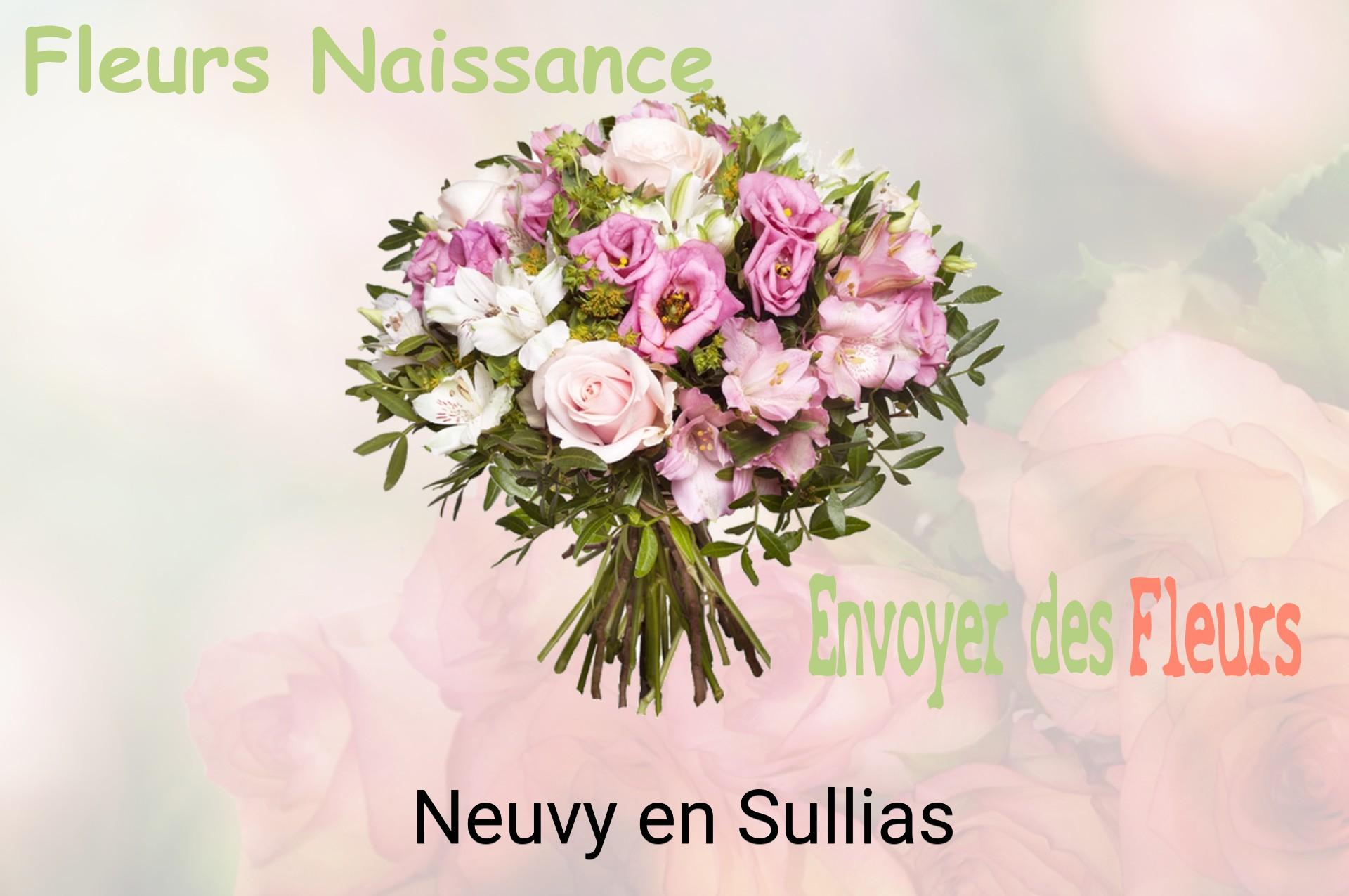 Bouquet de fleurs de naissance livré à Neuvy-en-Sullias