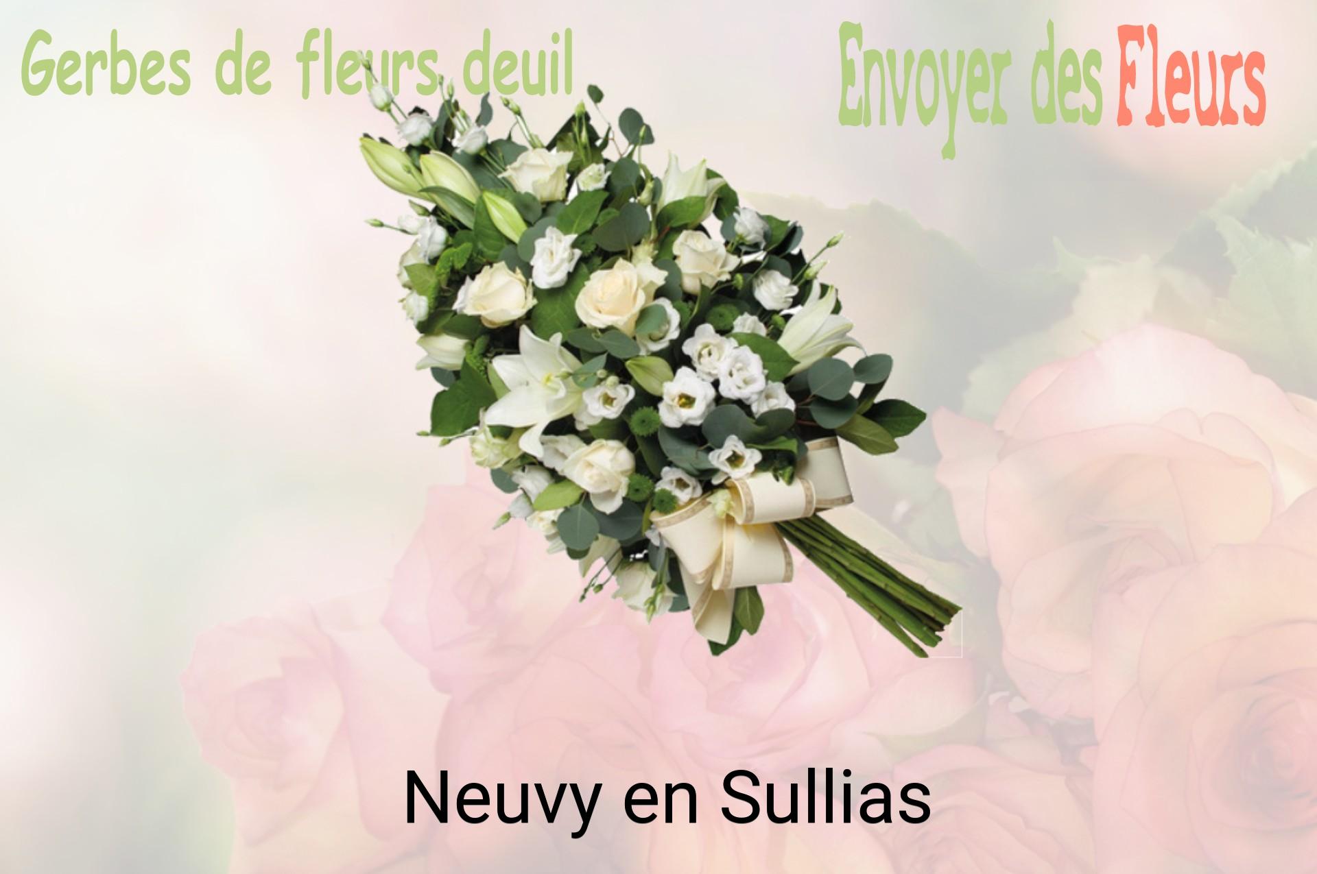 Gerbe de fleurs de deuil livrée à Neuvy-en-Sullias